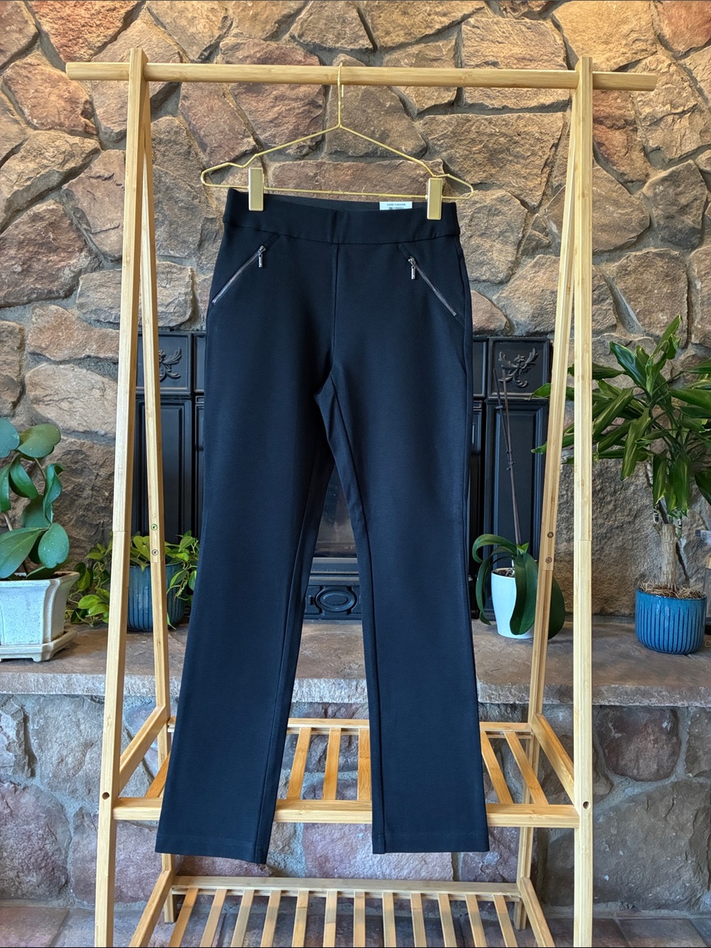 INC International Concepts Black Straight Leg Pants